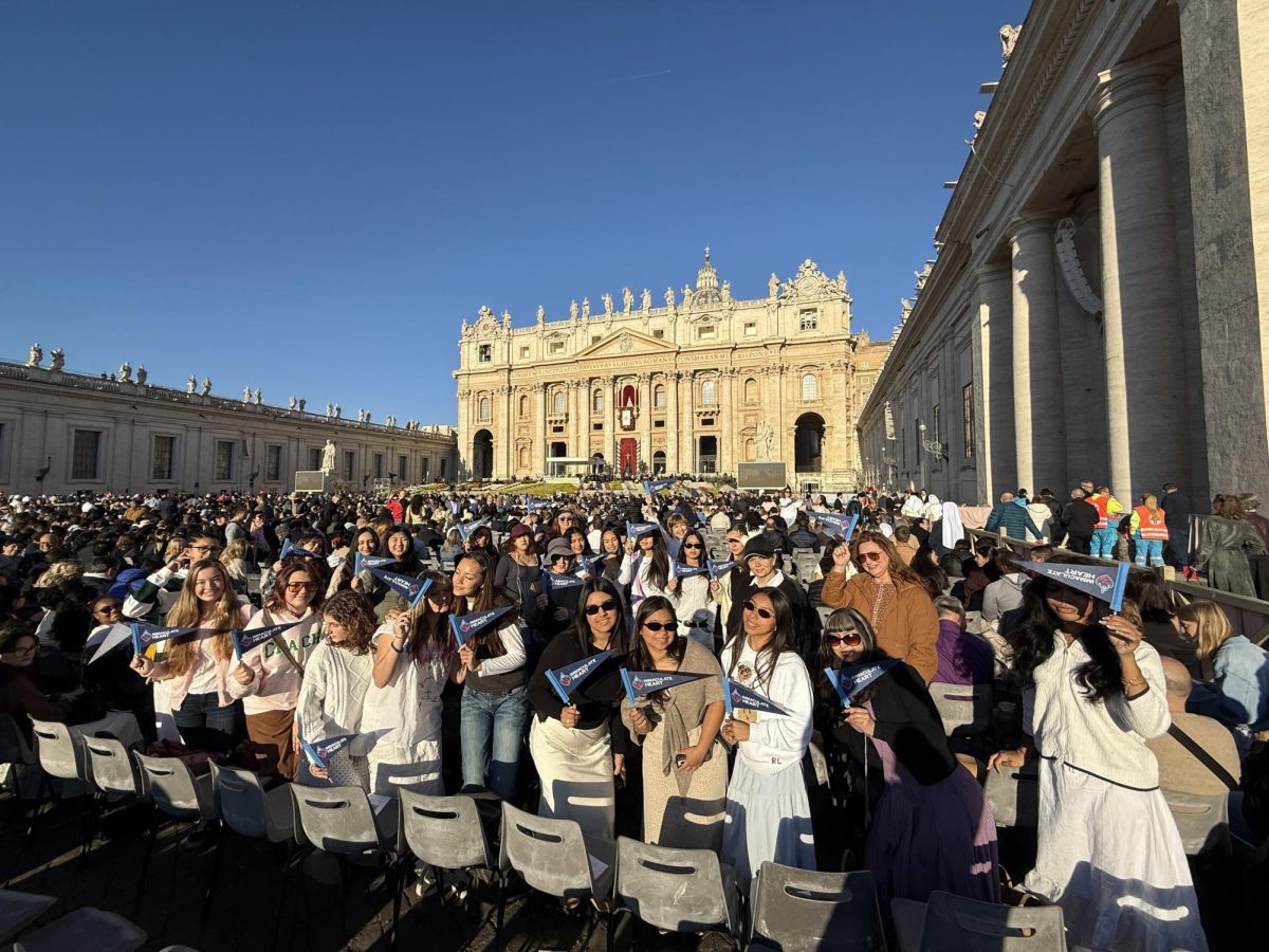 Group photo of students at Easter Mass.